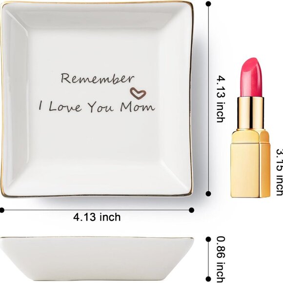 Ceramic Ring Dish Jewelry Tray for Small Trinket Tray Mom Sister Friends - Picture 3 of 8